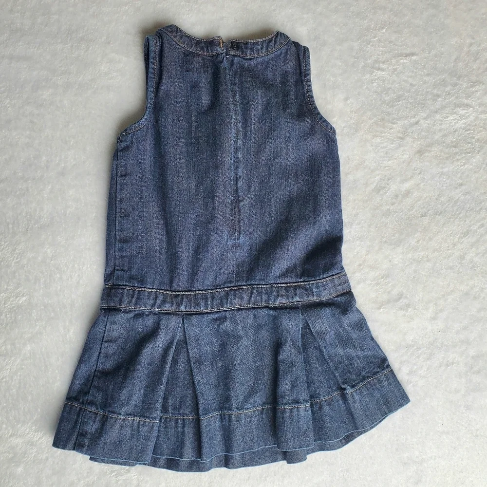 baby GAP Sleeveless Denim Dress - Dark Blue- Size 3Y